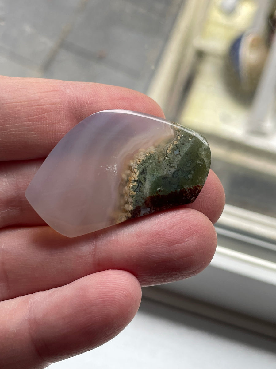 Moss Agate Landscape Cabochon 41 x 24 x 5