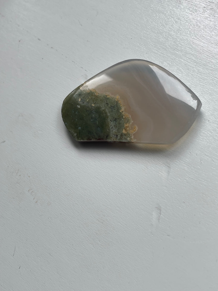 Moss Agate Landscape Cabochon 41 x 24 x 5