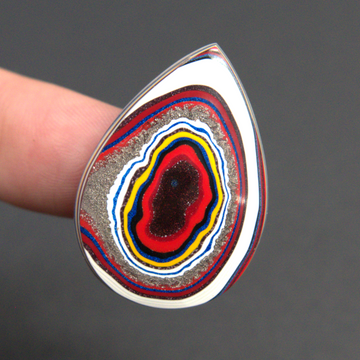 Teardrop Fordite Cabochon - 32 x 22 x 5