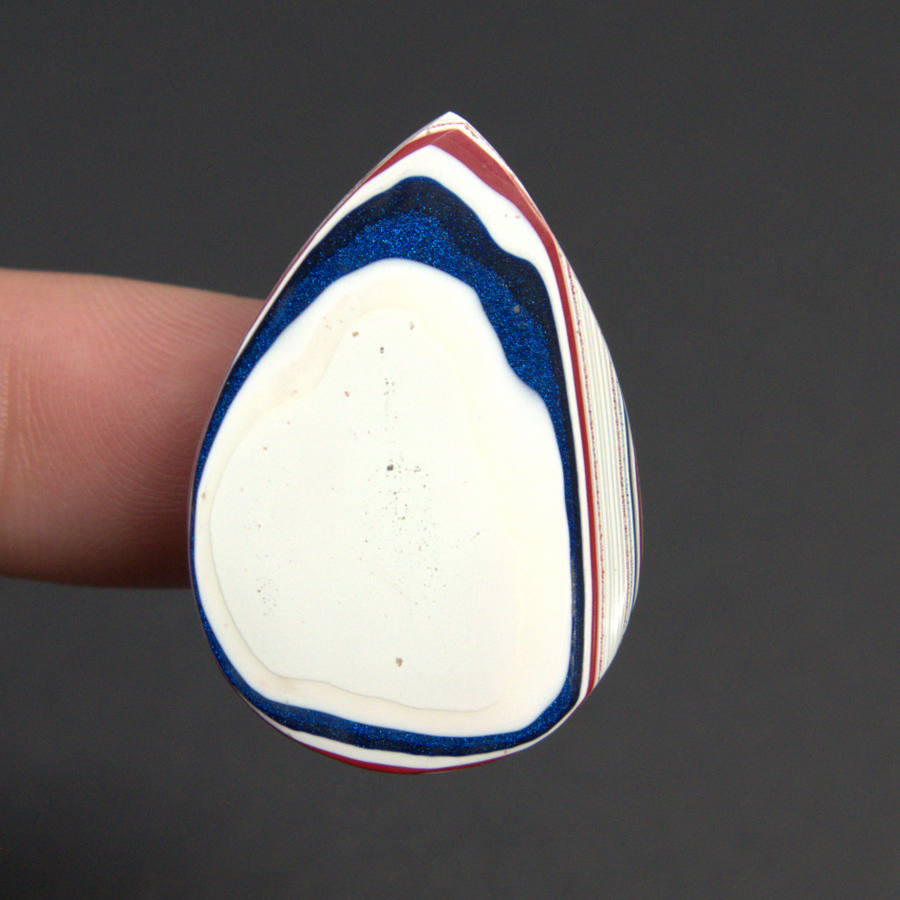 Teardrop Fordite Cabochon - 32 x 22 x 5