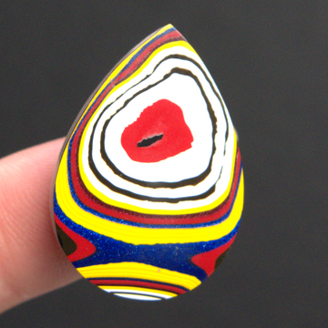 Teardrop Fordite Cabochon - 30 x 21 x 4