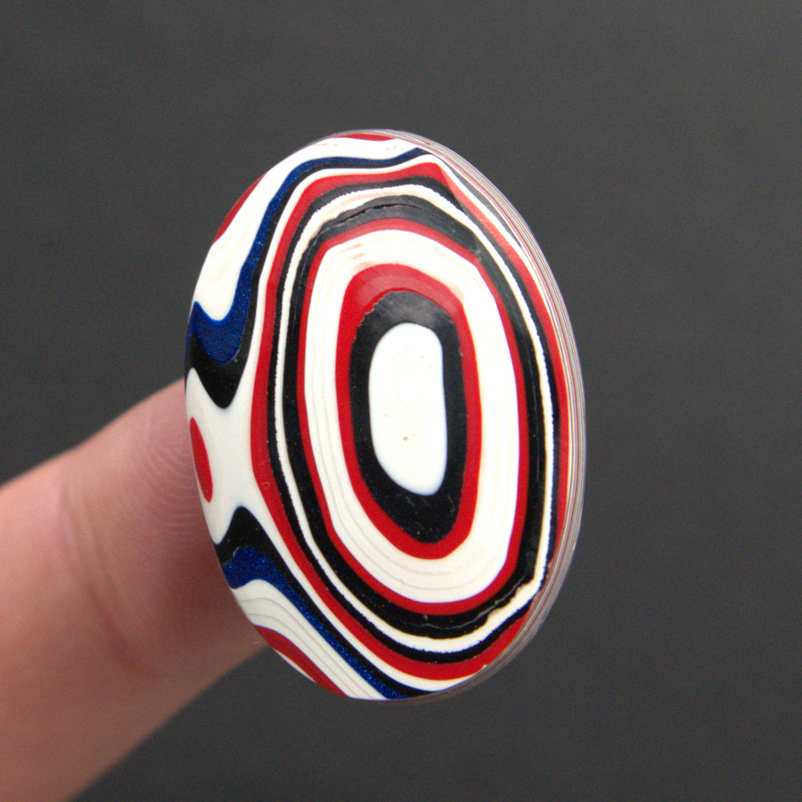 Oval Fordite Cabochon - 31 x 21 x 4