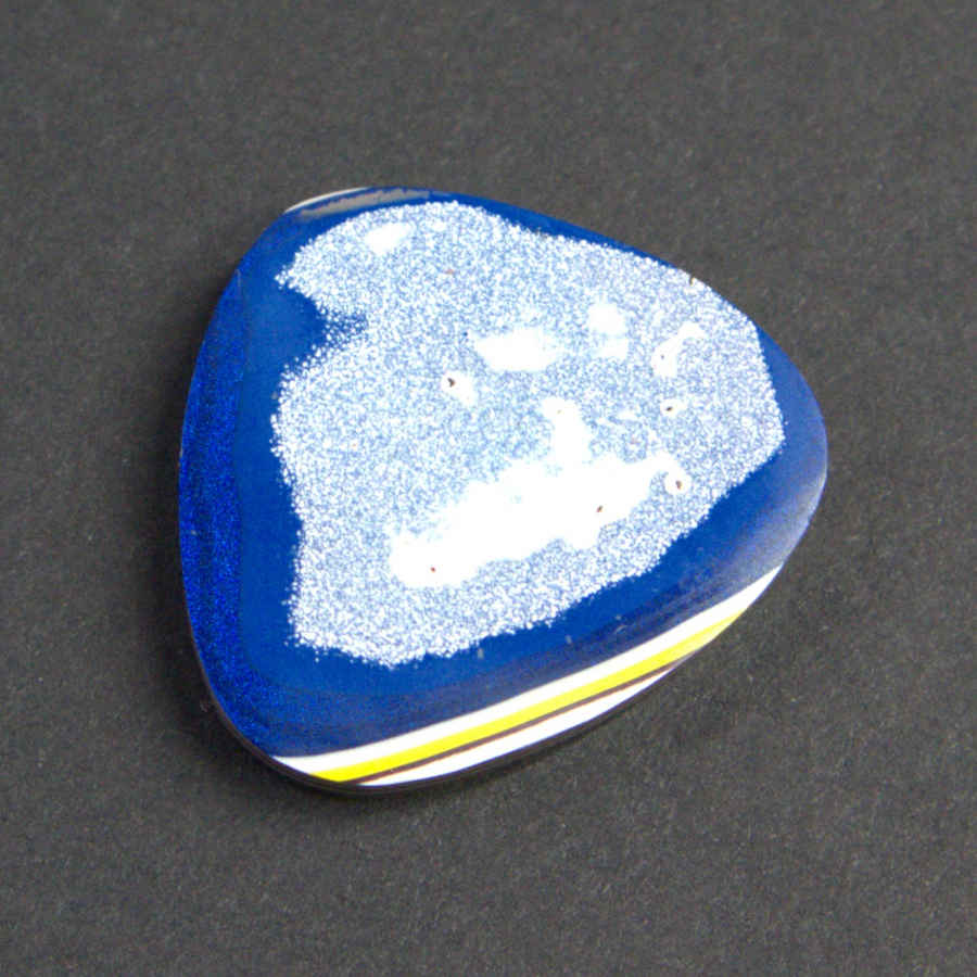 Rounded Triangular Fordite Cabochon - 23 x 23 x 4