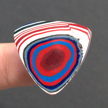 Triangular Fordite Cabochon - 27 x 27 x 4