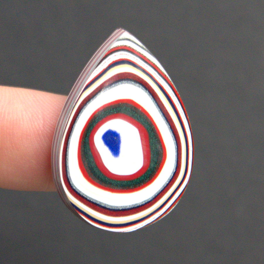 Teardrop Fordite Cabochon - 32 x 23 x 4