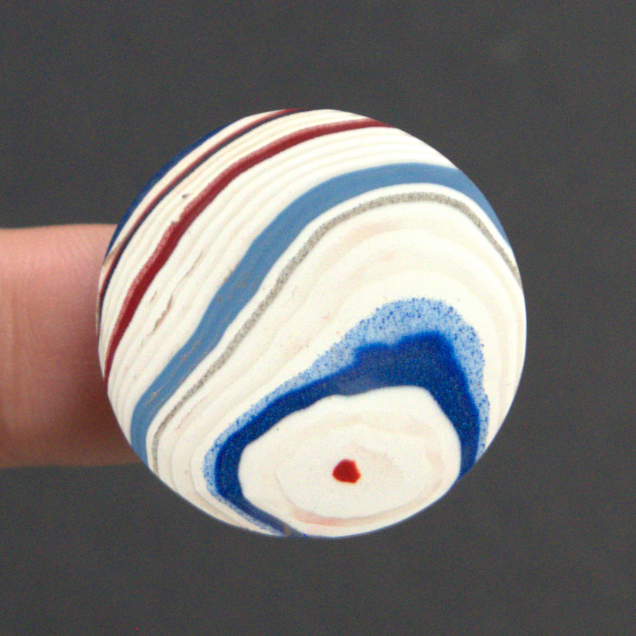 Round Fordite Cabochon - 28 x 4.5