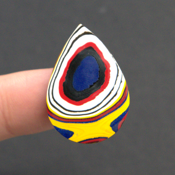 Teardrop Fordite Cabochon - 20 x 30 x3